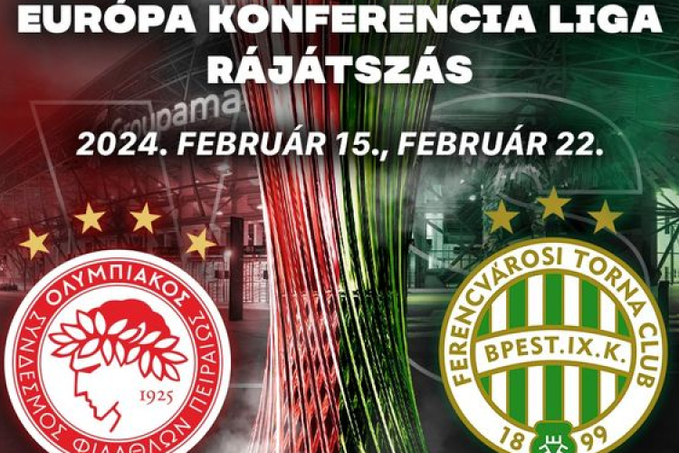 Konferencia-liga - Az Olimpiakosszal találkozik a Ferencváros